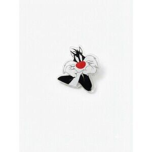 Classic 90s Y2K Cartoon Looney Tunes Sylvester the Cat Clear Acrylic Pin Badge